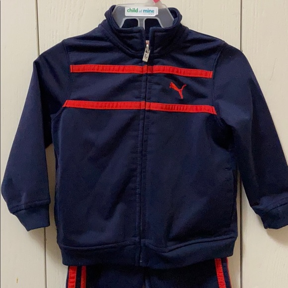 Puma Navy and Red Warm Up Suit - Picture 3 of 7